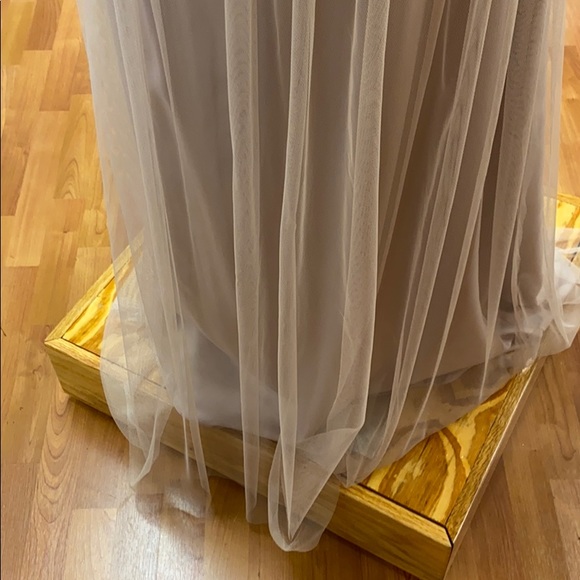 ✔️ Taupe full length strapless bridesmaid dre… - Picture 3 of 9